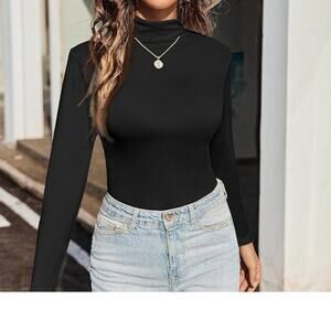 Ekouaer Women's Turtleneck Long Sleeve Large